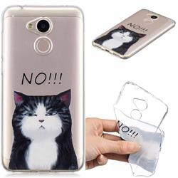 Cat Say No Clear Varnish Soft Phone Back Cover for Huawei Honor 6A