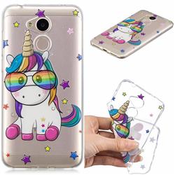 Glasses Unicorn Clear Varnish Soft Phone Back Cover for Huawei Honor 6A