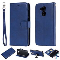 Retro Greek Detachable Magnetic PU Leather Wallet Phone Case for Huawei Honor 6A - Blue
