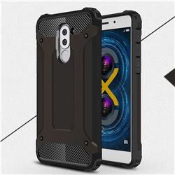King Kong Armor Premium Shockproof Dual Layer Rugged Hard Cover for Huawei Honor 6X Mate9 Lite - Black Gold