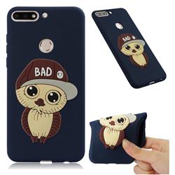 Bad Boy Owl Soft 3D Silicone Case for Huawei Honor 7C - Navy