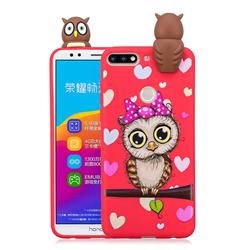 Bow Owl Soft 3D Climbing Doll Soft Case for Huawei Honor 7C