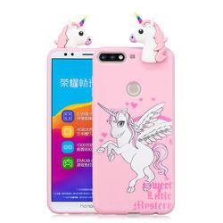 Wings Unicorn Soft 3D Climbing Doll Soft Case for Huawei Honor 7C