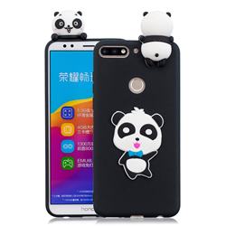 Blue Bow Panda Soft 3D Climbing Doll Soft Case for Huawei Honor 7C