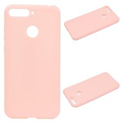 Candy Soft Silicone Protective Phone Case for Huawei Honor 7C - Light Pink