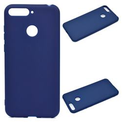 Candy Soft Silicone Protective Phone Case for Huawei Honor 7C - Dark Blue