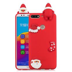 Red Santa Claus Christmas Xmax Soft 3D Silicone Case for Huawei Honor 7C