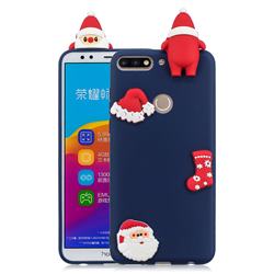 Navy Santa Claus Christmas Xmax Soft 3D Silicone Case for Huawei Honor 7C