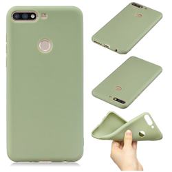 Candy Soft Silicone Phone Case for Huawei Honor 7C - Pea Green