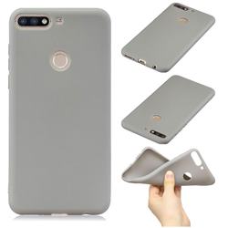 Candy Soft Silicone Phone Case for Huawei Honor 7C - Gray