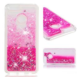 Dynamic Liquid Glitter Quicksand Sequins TPU Phone Case for Huawei Honor 7X - Rose