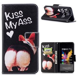 Lovely Pig Ass Leather Wallet Case for Huawei Honor 7X