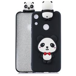 Red Bow Panda Soft 3D Climbing Doll Soft Case for Huawei Honor 8A