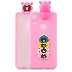 Expression Bear Soft 3D Climbing Doll Soft Case for Huawei Honor 8A