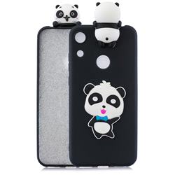 Blue Bow Panda Soft 3D Climbing Doll Soft Case for Huawei Honor 8A