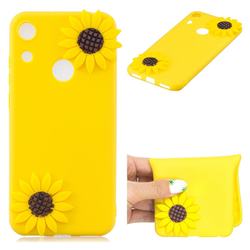 Yellow Sunflower Soft 3D Silicone Case for Huawei Honor 8A