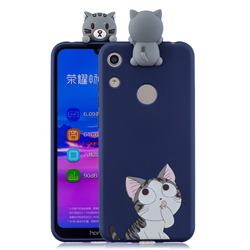 Big Face Cat Soft 3D Climbing Doll Soft Case for Huawei Honor 8A