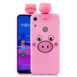 Small Pink Pig Soft 3D Climbing Doll Soft Case for Huawei Honor 8A