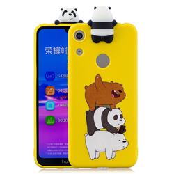 Striped Bear Soft 3D Climbing Doll Soft Case for Huawei Honor 8A