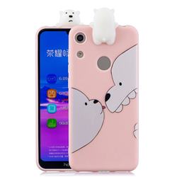 Big White Bear Soft 3D Climbing Doll Soft Case for Huawei Honor 8A