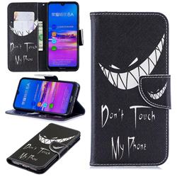 Crooked Grin Leather Wallet Case for Huawei Honor 8A