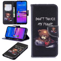 Chainsaw Bear Leather Wallet Case for Huawei Honor 8A