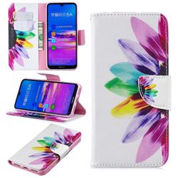 Seven-color Flowers Leather Wallet Case for Huawei Honor 8A