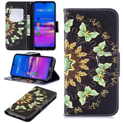 Circle Butterflies Leather Wallet Case for Huawei Honor 8A