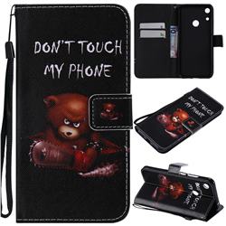 Angry Bear PU Leather Wallet Case for Huawei Honor 8A