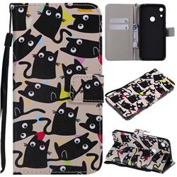 Cute Kitten Cat PU Leather Wallet Case for Huawei Honor 8A