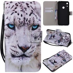 White Leopard PU Leather Wallet Case for Huawei Honor 8A