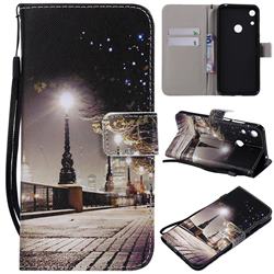 City Night View PU Leather Wallet Case for Huawei Honor 8A