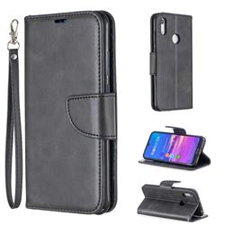 Classic Sheepskin PU Leather Phone Wallet Case for Huawei Honor 8A - Black