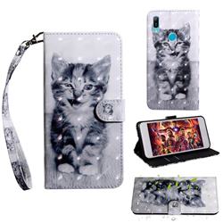 Smiley Cat 3D Painted Leather Wallet Case for Huawei Honor 8A Pro