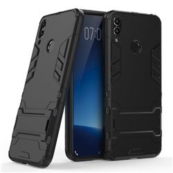 Armor Premium Tactical Grip Kickstand Shockproof Dual Layer Rugged Hard Cover for Huawei Honor 8C - Black