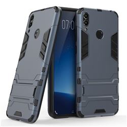 Armor Premium Tactical Grip Kickstand Shockproof Dual Layer Rugged Hard Cover for Huawei Honor 8C - Navy