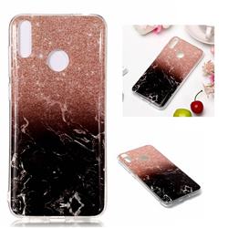 Glittering Rose Black Soft TPU Marble Pattern Case for Huawei Honor 8C