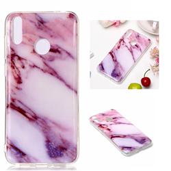 Purple Soft TPU Marble Pattern Case for Huawei Honor 8C