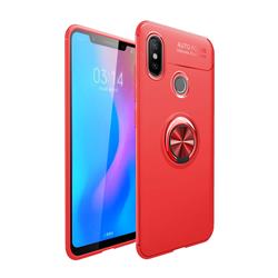 Auto Focus Invisible Ring Holder Soft Phone Case for Huawei Honor 8C - Red