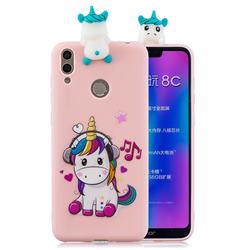 Music Unicorn Soft 3D Climbing Doll Soft Case for Huawei Honor 8C