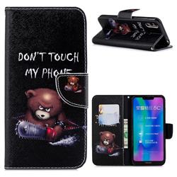 Chainsaw Bear Leather Wallet Case for Huawei Honor 8C