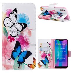 Vivid Flying Butterflies Leather Wallet Case for Huawei Honor 8C