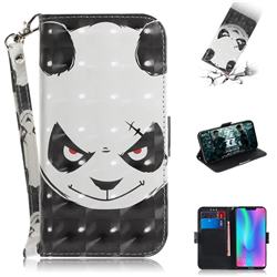 Angry Bear 3D Painted Leather Wallet Phone Case for Huawei Honor 8C