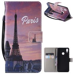 Paris Eiffel Tower PU Leather Wallet Case for Huawei Honor 8C