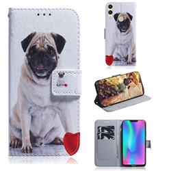 Pug Dog PU Leather Wallet Case for Huawei Honor 8C