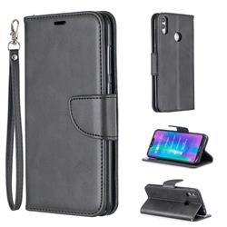 Classic Sheepskin PU Leather Phone Wallet Case for Huawei Honor 8C - Black