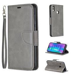 Classic Sheepskin PU Leather Phone Wallet Case for Huawei Honor 8C - Gray
