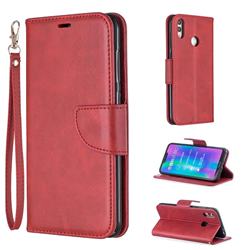 Classic Sheepskin PU Leather Phone Wallet Case for Huawei Honor 8C - Red