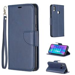 Classic Sheepskin PU Leather Phone Wallet Case for Huawei Honor 8C - Blue