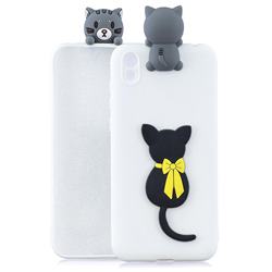 Little Black Cat Soft 3D Climbing Doll Soft Case for Huawei Honor 8S(2019)